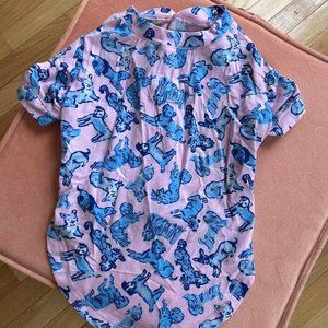 COPY - Lilly Pulitzer Zanzibar Blue Ruff Dog Pajamas